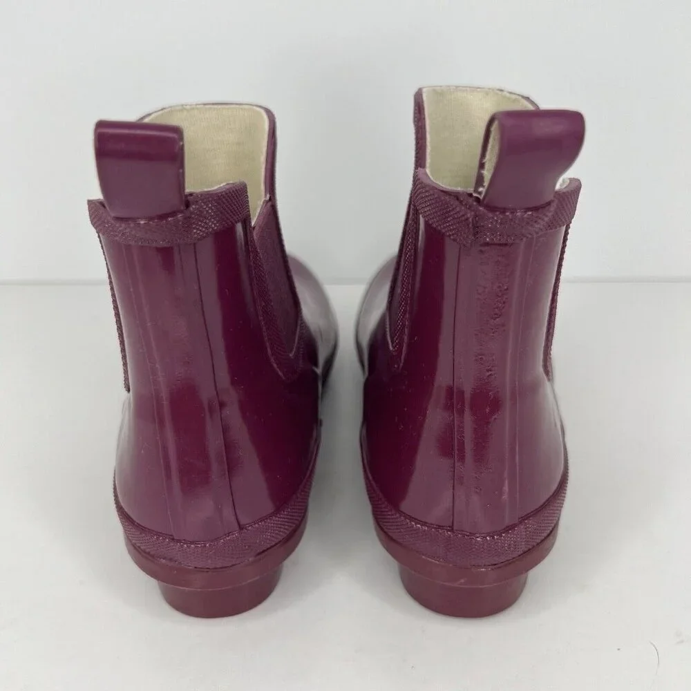 GARDENLINE Grape Waterproof Pull-On Womens Size 6 Rubber Rain/Gardening Boots